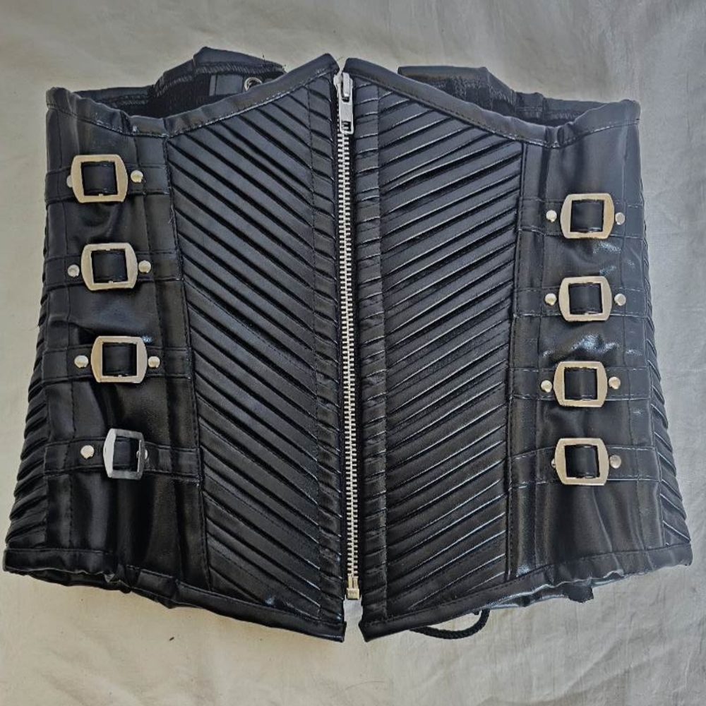 Black Corset with Buckle Detailing